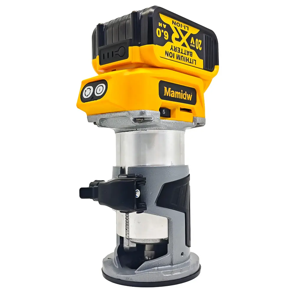 Cordless Compact Router (NO Battery) - Compatible with DeWalt 20V Max, 5-Speed Adjustment, Quick Change Milling Cutters