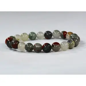 8mm African Bloodstone (Setonite) Stretch Bracelet – Healing Stone Jewelry natural bracelet fashion touch bracelet luck bracelet