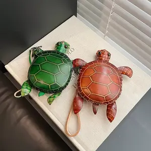 Cute Turtle Mini Crossbody Bag, Fashion New Sweet Personal Handbag Coin Purse, Small Lightweight Lipstick Storage Bag