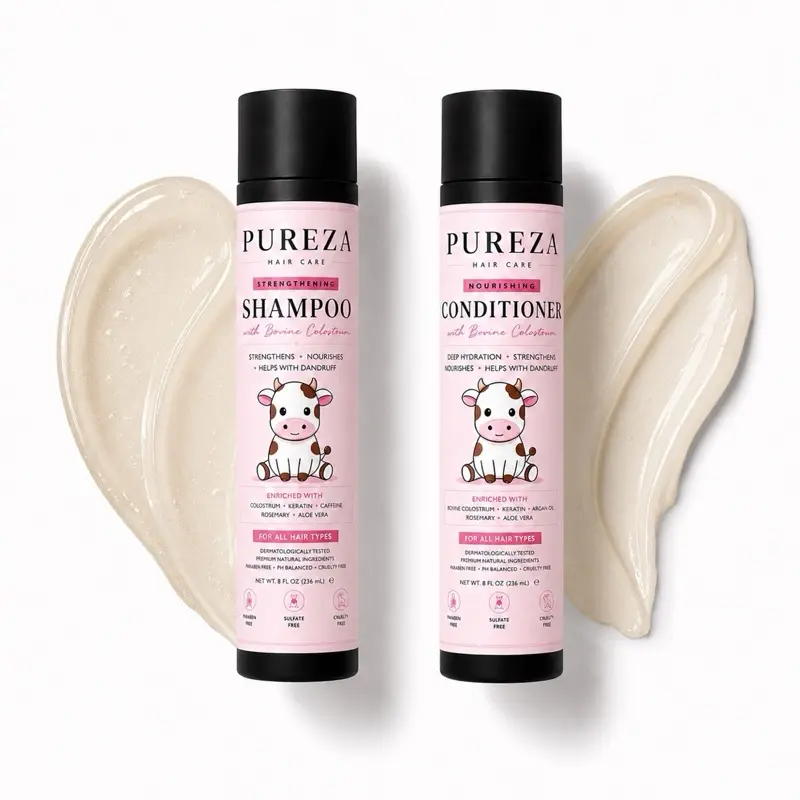 Pureza Bovine Colostrum Shampoo and Conditioner Set