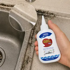 Mildew Stain Cleaning Gel for Tile Grout Silicone Seals Refrigerator Strips Washing Machine Gaskets Window Gaps Bathroom Kitchen Care Powerful Heavy Duty Stain Cleaner