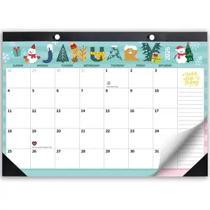 Windrio 2026 Desk Calendar Wall Calendars, Large 17" X 12", November 2025 - December 2026 Monthly Planner Desktop, 14 Months Planning Organizing for Home, School, Office, Holiday, Green SZGL-SJ-072418
