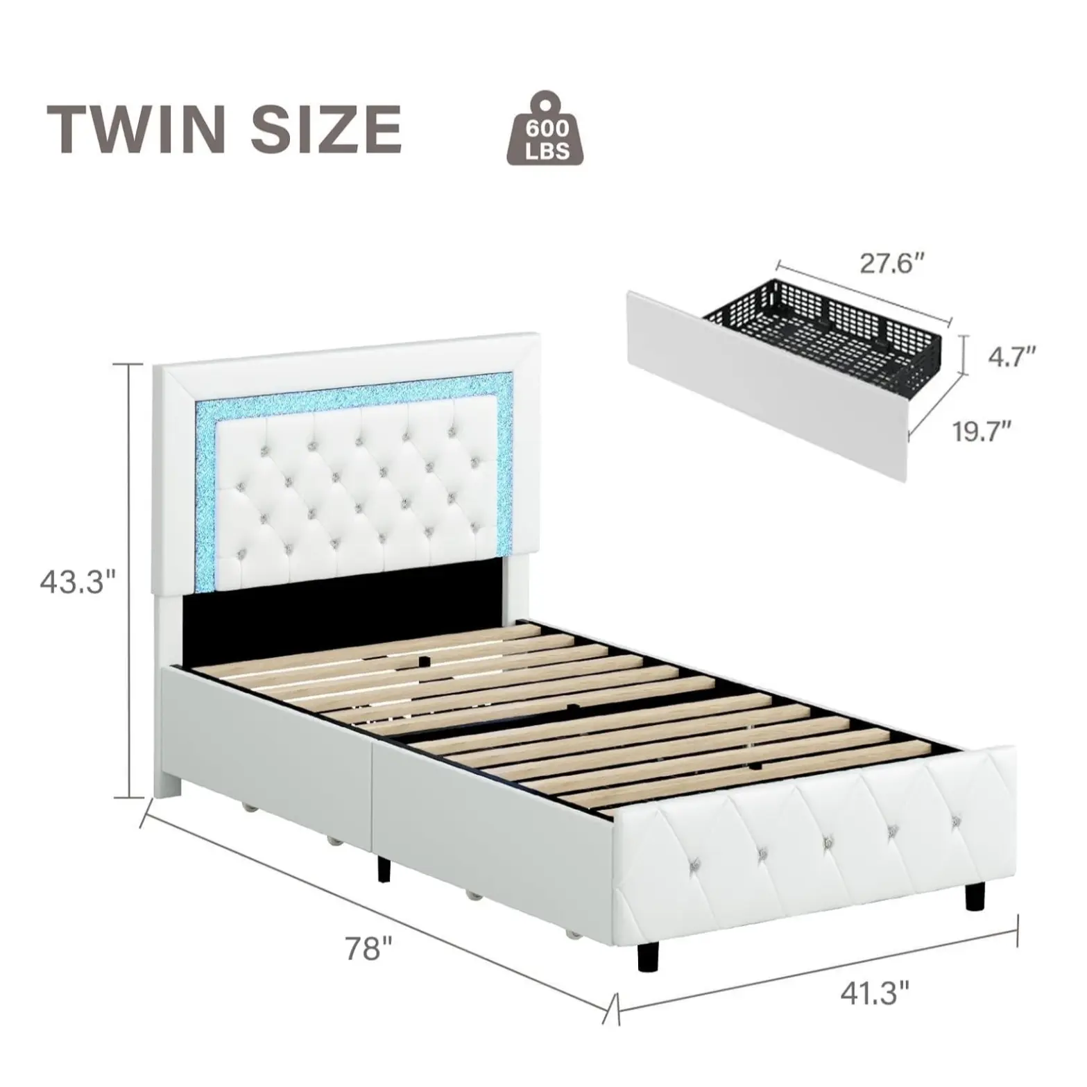 Twin Size White
