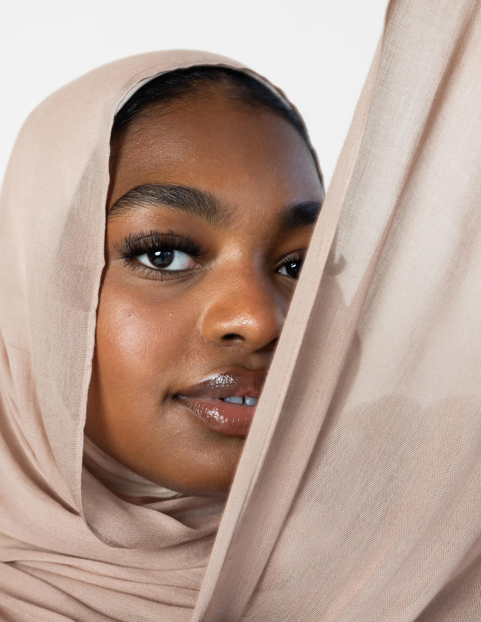 Modal Hijab Three Sizes: Mini, Double Mini, Standard in Guava Pink, Cumin Brown, and Zaytoon Olive Green