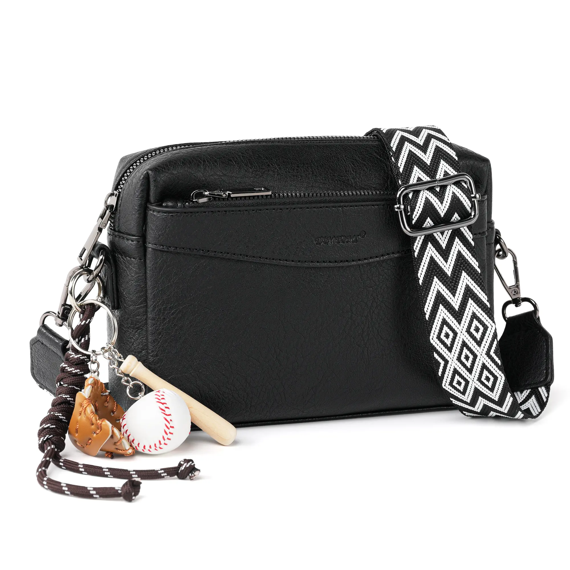 TANTOMI Women's Casual Woven Satchel - Crossbody Shoulder Bag, Compact, Lightweight, Travel-Ready, Adjustable Patterned Strap, Purse, Summer Gift for Her