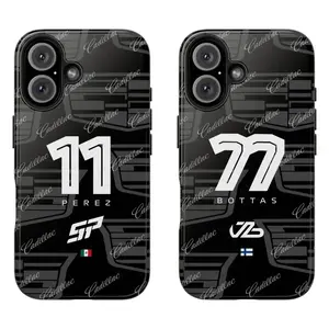 Sergio Perez ‘Checo’ 11 & Valtteri Bottas 77 Cadillac Team 2026 Sport Phone Case, For iPhone X 11 12 13 14 15 16 17 Air Plus Pro Max screen protector