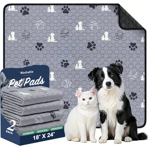 Reusable Pet Pee Pads, Washable Dog Puppy Training Pad, Quick Dry Absorbent Waterproof Pet Bed Mat, Non-Slip Leakproof Pet Urine Pad for Dogs Cats, Diamond Grid Pet Pads for Crate, Kennel, Housebreaking