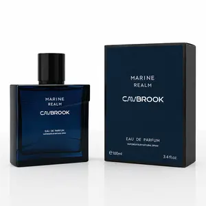 Cavbrook Marine Realm Eau de Parfum 100ml (3.4 fl oz) Men's Unisex Fragrance - Citrus-Woody Scent with Grapefruit, Lemon, Ginger, Vetiver, Cedar - Long-Lasting Cologne, Fresh Signature Scent, Father's Day Gift
