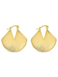 Francesca Ribbed Fan Hoop Earrings
