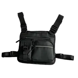 Adjustable Multi-functional Nylon Chest Bag with Zipper, Sporty Vest Bag for Tennis, Pickleball, Hiking, Cycling and Gym, Summer Sport & Outdoor Accessories outdoorfun