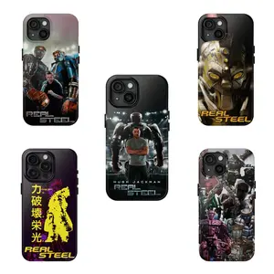 Real Steel Tough Case For iPhone 16/15/14/13/12/11/X Plus Pro Max Mini, Samsung S25 S24 S23 S22 S21, Noisy Boy, Atom, Twin Cities, Zeus Phone Cover, Mens Gift