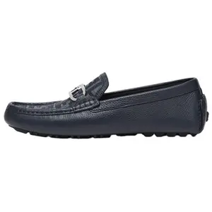 FENDI O'Lock Calfskin Round-Toe Slip-On Loafers for Men in Blue Trending Shoes, House White Official Shoes to Get / Maison Mihara Verifiable, with credentials and supporting global authentication