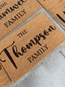 Personalized Custom Door Mat | Welcome Rug with last name for housewarming gift