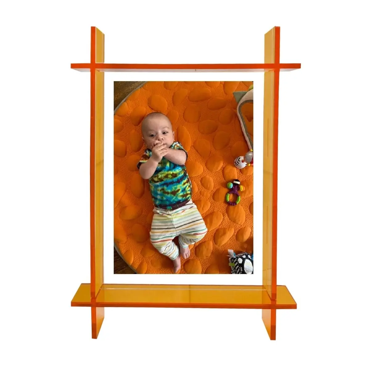 5 x 7 in. Neon Yellow Lucite Photo Frame
