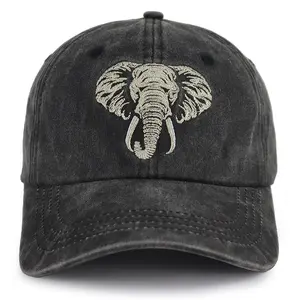 Elephant Hat,Adjustable Embroidered Big Elephant Decor Baseball Cap,Father's Day Birthday Gifts for Uncle Dad Brother Friends