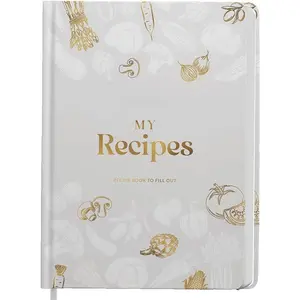 Blank Recipe Book to Write in Your Own Recipes Salt - DIY Hardcover Cookbook Blank Recipe Notebook - Organize and Personalize 100 Favorite Recipes - A Creative Recipe Journal