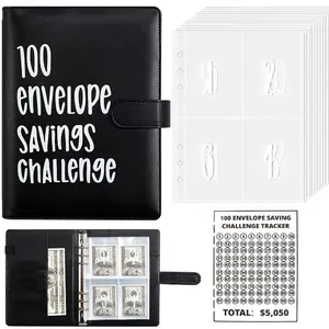 100 Envelopes Money Saving Challenge, Envelopes Challenge Binder, Achieving Financial Goals with a Budget Binder and Cash Envelopes, Successfully Reach Your Savings Goals of $5,050