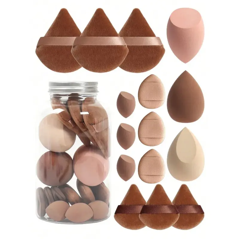15-Piece Makeup Sponge Set, Ultra-Soft, Dual-Use Wet & Dry, Fine Texture, Non-Caking, Perfect for Beauty Routine, Blender Sponge, Beauty Blenders