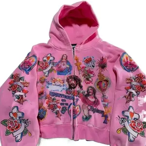 Classic Loose Fit for Men & Women, Crucifix Graphic, Inspirational Religious Streetwear Jacket vacation golf skeleton print sharkGift