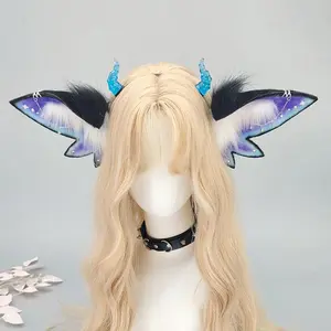 Christmas halloween Party Hair Hoop, Animal Ear Design Hair Hoop, Cosplay Costume Accessories for Women & Girls, Party Event Props, Party Supplies