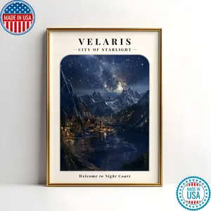 Velaris Poster | Night Court | ACOTAR Poster | Velaris Poster | A Court of Thorns and Roses Art (No Framed)