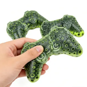 Green Gamepad Squishy Fidget Toy, Novelty Bubble Bead Stress Ball, Sensory Squeeze Toy for Anxiety Relief, Cool Gaming Controller Toy for Kids, TikTok Trend Gift for Gamers, Desk Fidget Toy