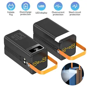 Portable Charger Power Bank 35000mAh, 120W Fast Charging and Built-in Cables,with LED Light, 4 Outputs & 3 Inputs, Rechargeable Battery Pack for iPhone, Samsung, iPad, Outdoors Camping