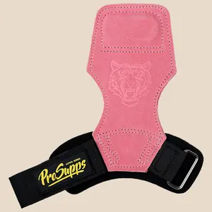 Tiger Head Power Assist Leather Wrist Gloves For Mens Strength Training Deadlift And Horizontal Bar Workouts