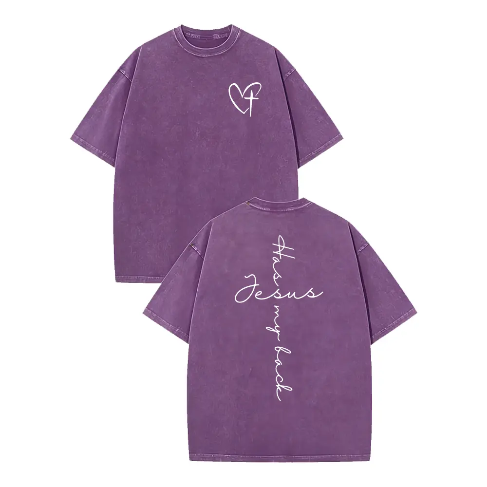 Washed T-shirt-Purple
