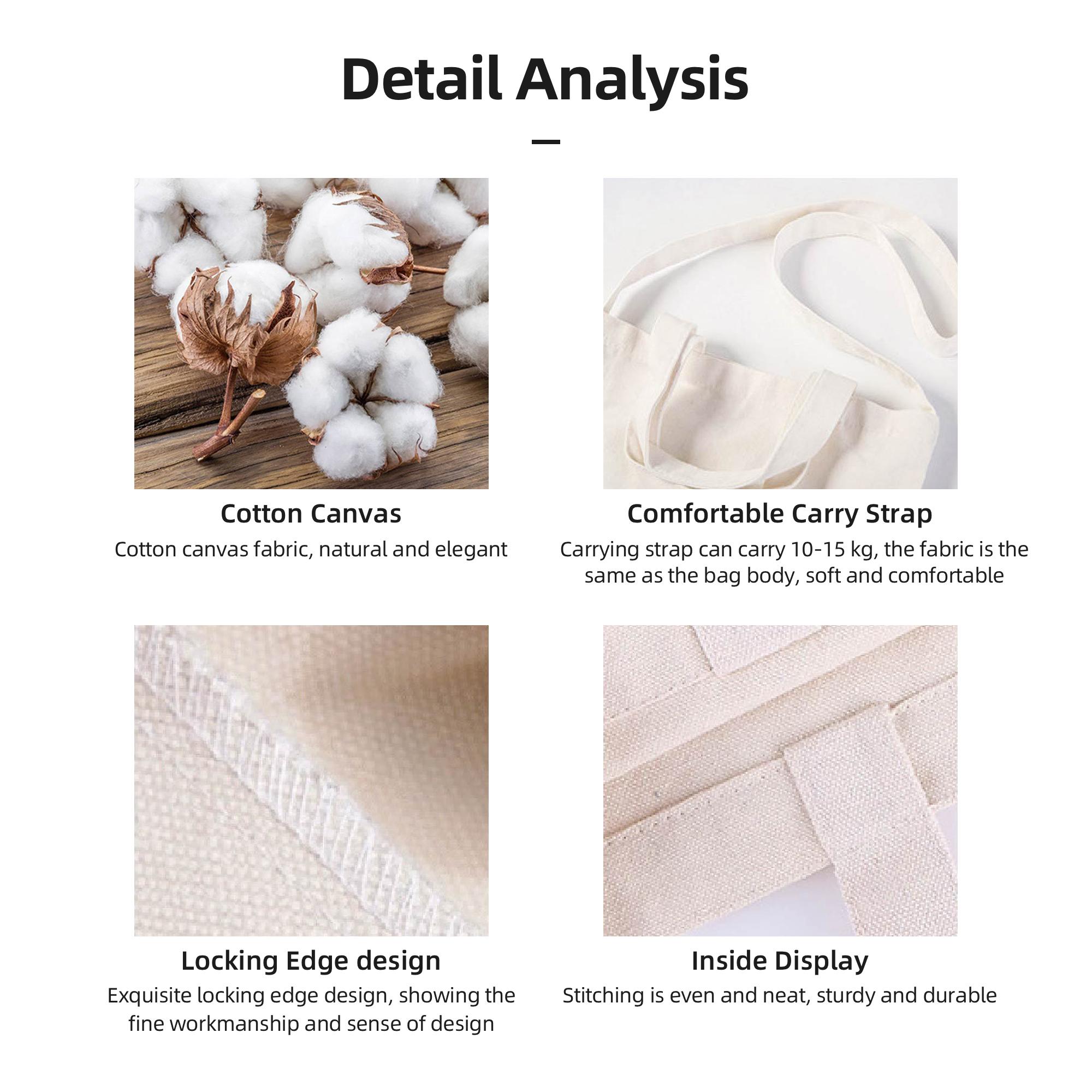 Eco-friendly lightweight canvas bag, outdoor travel beach large-capacity shopping tote