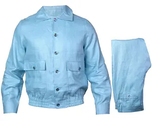 Prestige Linen Jacket/Pants Set # LNG6300 Blue