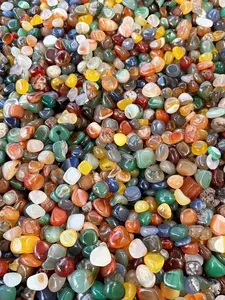 Natural Colorful Agate Stone, Decorative Crystal Pebbles, Aquarium Gravel Sea Glass Rock Sand for Fish Turtle Tank, Air Plant Decoration