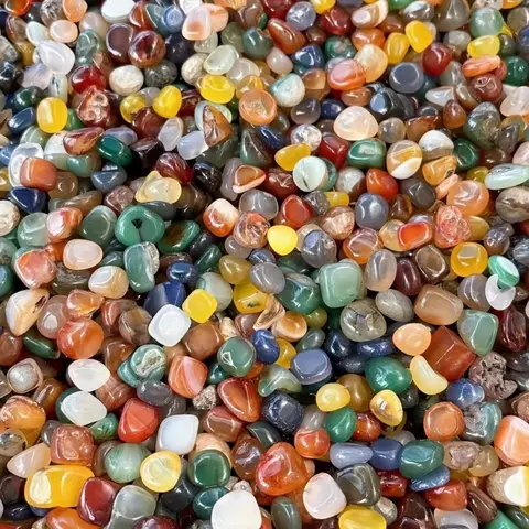 1pc 0.8-1.2cm100g natural multicolored agate stone, decorative crystal pebbles, aquarium gravel sea glass rock sand for fish turtle tank/air plant decoration, Fish Tank Decorations