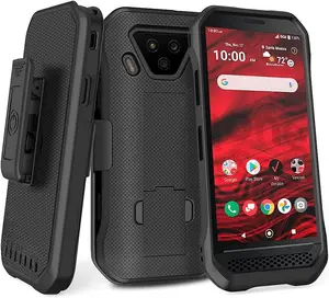 DuraForce Ultra 5G UW Case with Clip, Heavy Duty Case with Swivel Belt Clip for Kyocera DuraForce Ultra 5G E7110 () Features: Secure Fit & Built-in Kickstand (Black)