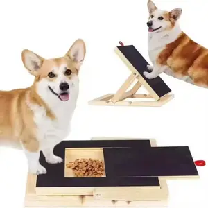 tiktokshopmemorialday Stress-Free Dog Nail Scratch Board with Treat Drawer, Adjustable Wooden Dog Scratch Pad for Nails, Natural Filing for All Breeds, Interactive Dog Nail File Toy Dog Furniture cool dog stuff for indoor