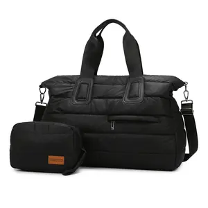 Travel Tote Bag Large Capacity| Weekender Duffel Bag Waterproof Oxford Shoulder Bag for Gym, Business Trip, Carry On, Overnight Use