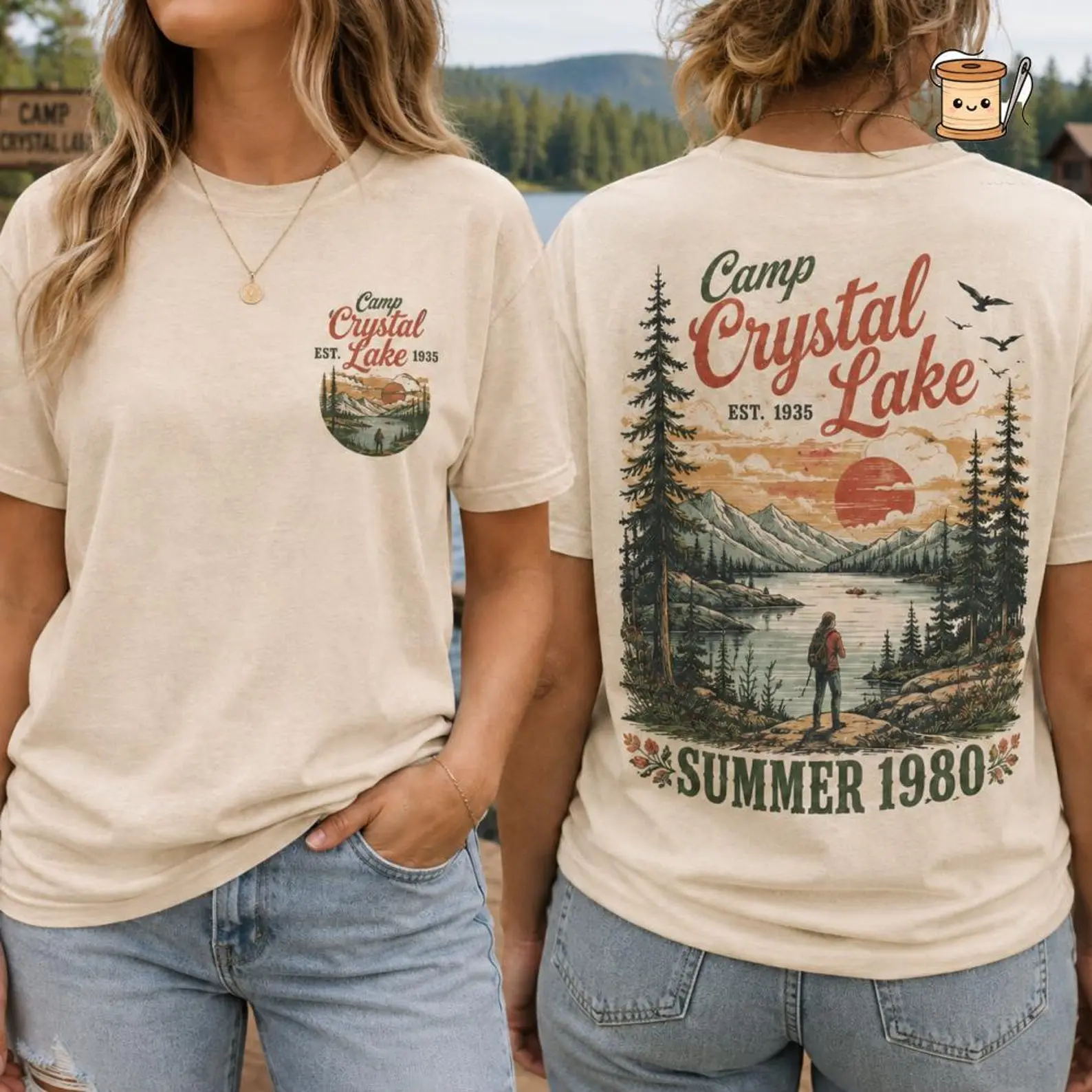 Camp Crystal Lake Tshirt, Friday The 13th Jason Voorhees Horror Movie Shirt, Scary Movie Halloween TShirt, Vintage Camp Crystal Est 1980 51