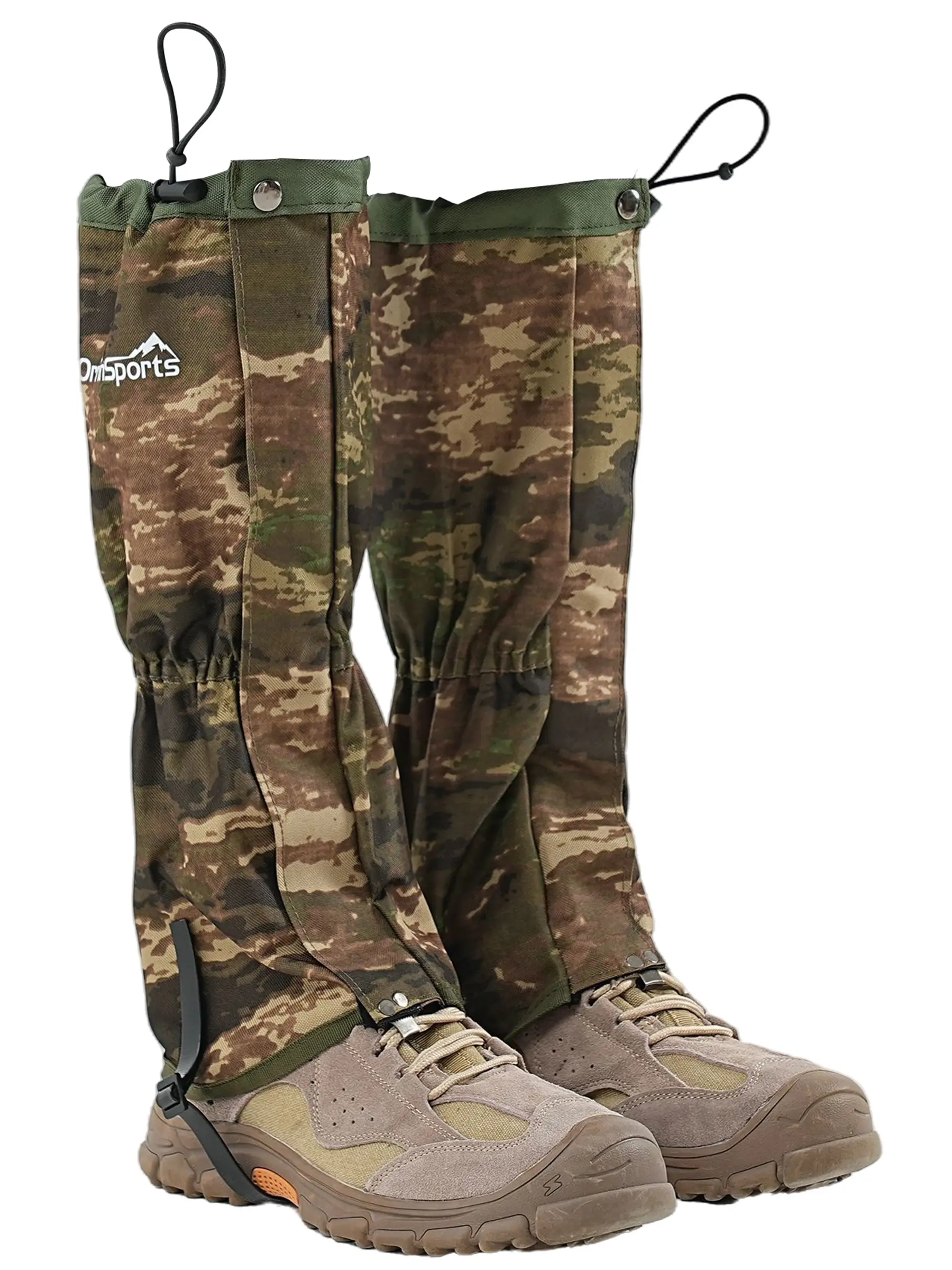 Camouflage Nylon Leg Gaiters, Waterproof Breathable Boot Protectors with Adjustable Straps - Lightweight Outdoor Gear for Hiking, Hunting, and Snow, Shoe Accessories, Protector For Shoes, Walking Shoe Cover
