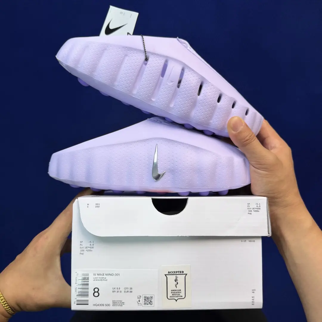 Pastel Lavender Hollow EVA Slip On Slide Sandals, Dot Perforated Breathable Upper Wavy Ridged Cushion Sole Quick Dry Shower Pool Unisex Casual Footwear