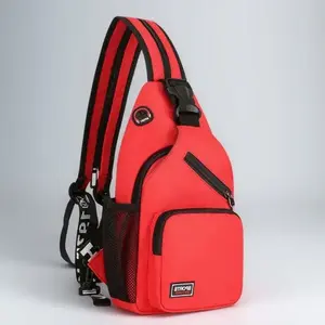 Unisex Multifunctional Sling Bag - Adjustable Crossbody Lightweight Casual Sports Backpack with Headphone Hole, 2-Way Carry for Daily Commuting, Travel & Outdoor, Waterproof Durable Storage, Stylish Accessory for Students & Professionals