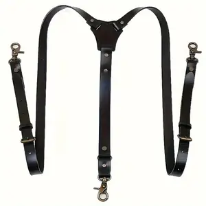 [Retro PU Leather Suspender] 1Pc Retro PU Leather Suspender - Fashion and Elegant for Daily Wear, Ideal Gift Choice