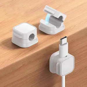 3 PCS Cable Straps Cord Organizer for USB Cables, Home Appliances, Earphones |   Reusable Cable Management Solution |   Ideal for Home, Office, Kitchen, and School White