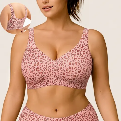 Soft Intention Women's Seamless Bra Wireless Soft Bralette Full Coverage Push Up T-shirt Comfortable Everyday Wear Supportive Sports Bra