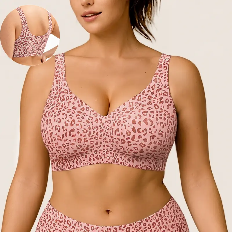 Soft Intention Women's Seamless Bra Wireless Soft Bralette Full Coverage Push Up T-shirt Comfortable Everyday Wear Supportive Sports Bra