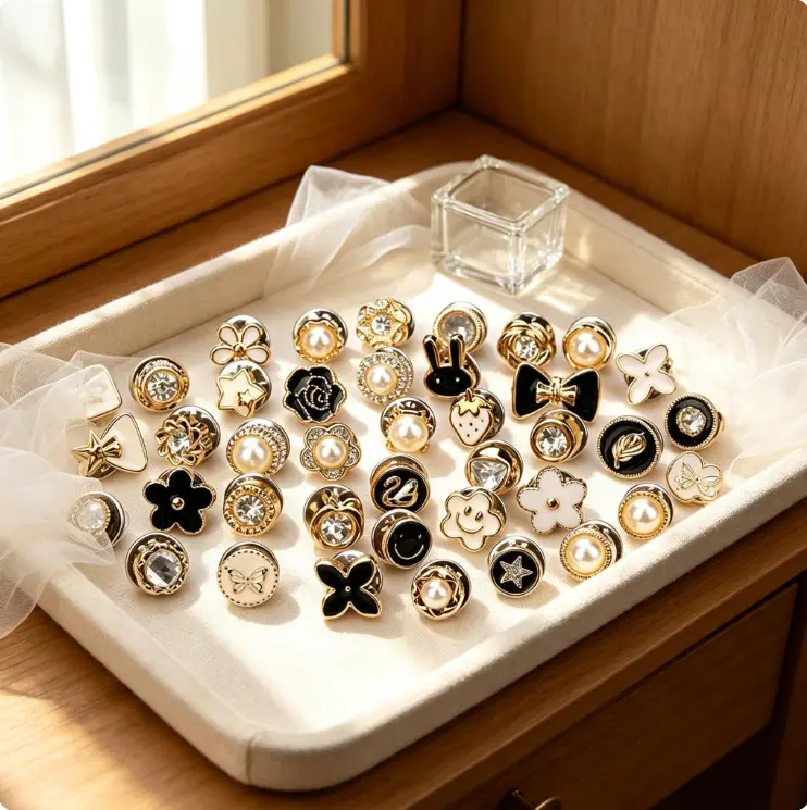 10Pcs Women Shirt Brooch Buttons Cover up Button Pin Safety Brooch Buttons No-Sew Replacement for Clothing Dress Sweater Shoes Hats Decorative Supplies