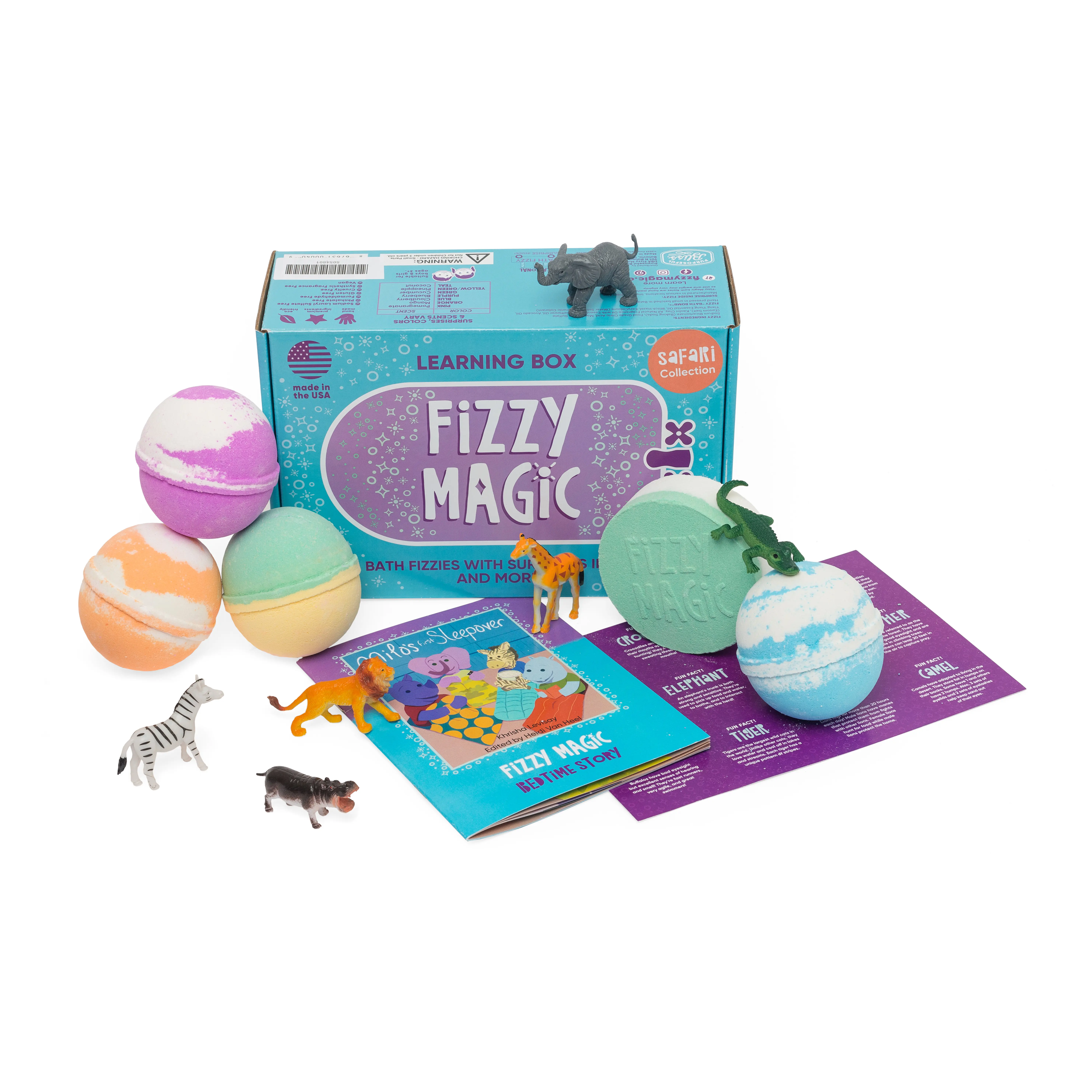 Set of 5 Bath Fizzies, Safari Collections