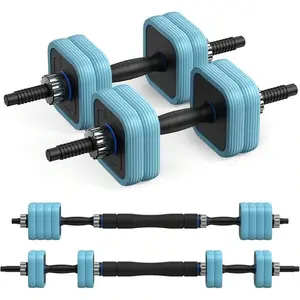 35lbs Adjustable Dumbbell Set with Connector, 3-in-1 Dumbbells Convertible to Barbell & Push-Up Stand, Versatile Weight Training Home Gym Equipment for Men/Women, Adjustable Dumbbells