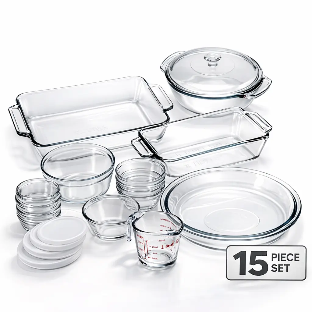 Anchor Hocking 82210L20 15 Piece Oven Safe Kitchen Baking Set