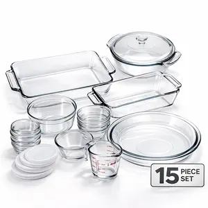 Anchor Hocking 82210L20 15 Piece Oven Safe Kitchen Baking Set