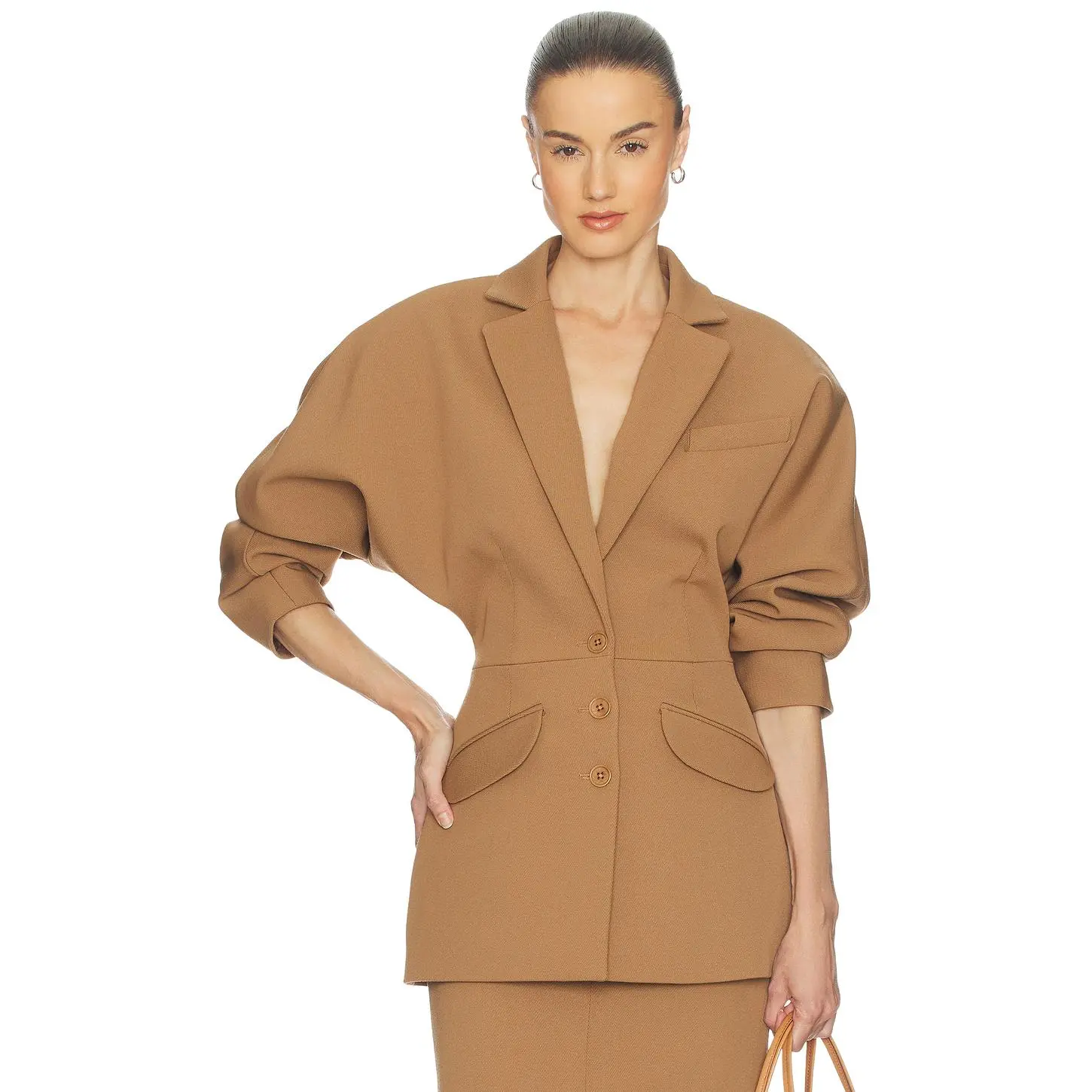 Helsa Vintage Dolman Blazer in Camel